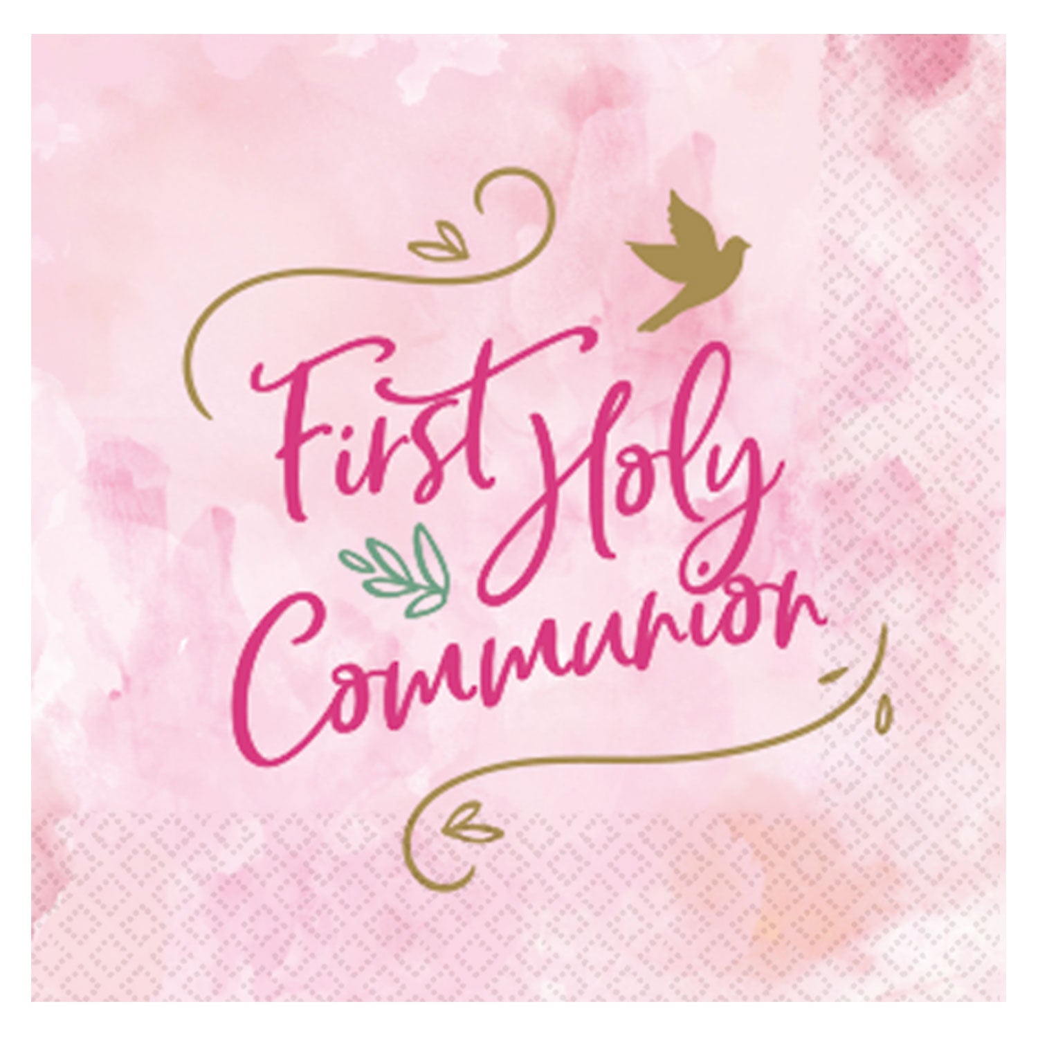 First Holy Communion Pink Napkins 16pk