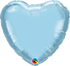 18'' HEART PEARL LT BLUE PLAIN FOIL (Flat)