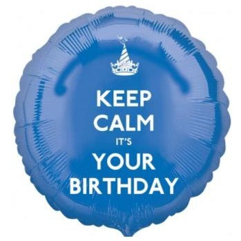 18'' Keep Calm It's Your Birthday Foil Balloon