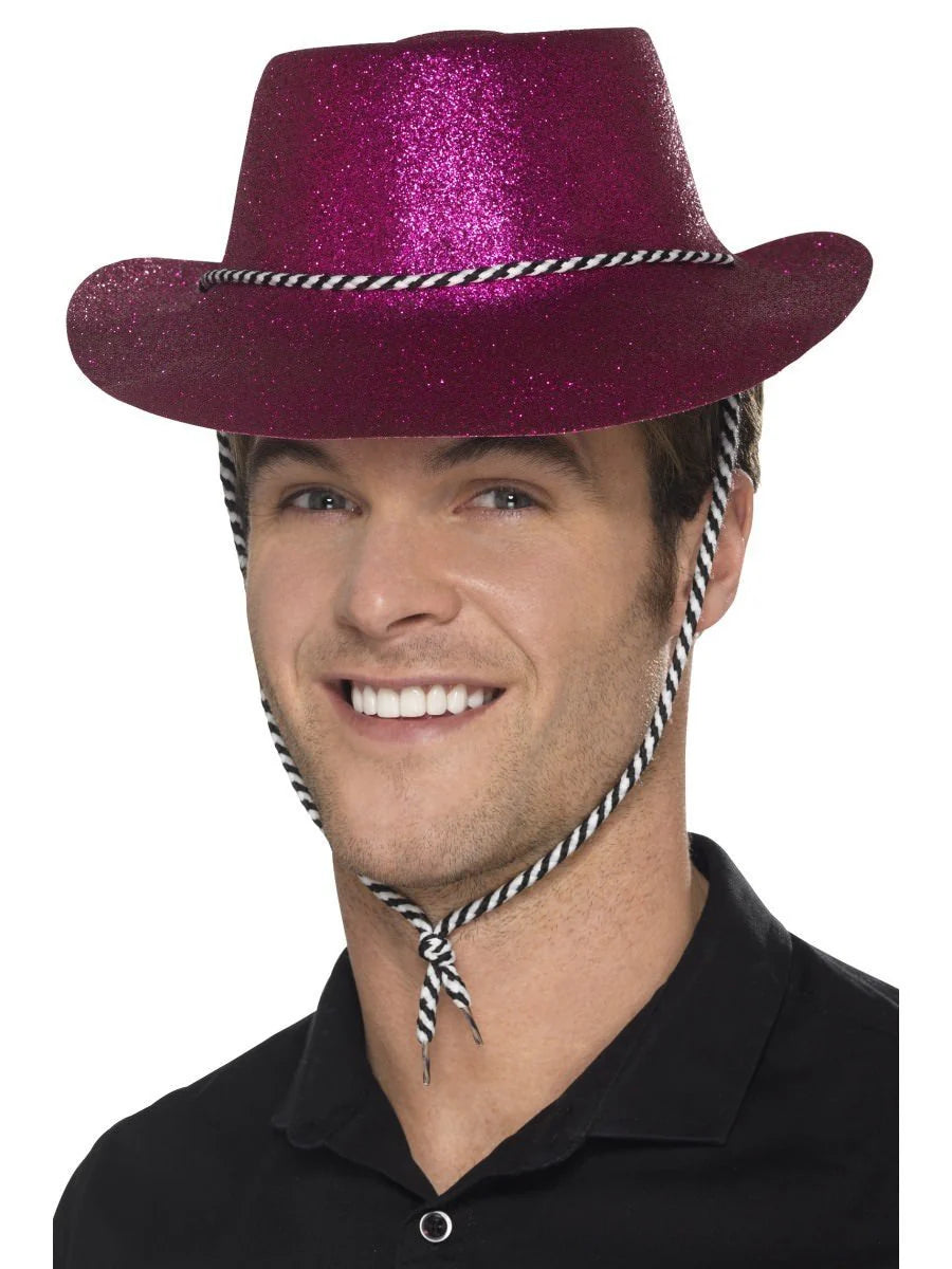 Cowboy Glitter Hat Pink