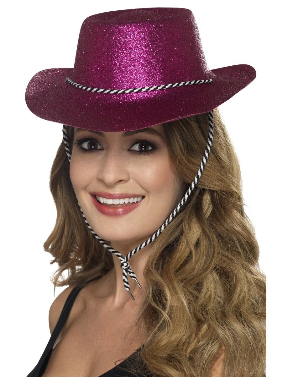 Cowboy Glitter Hat Pink