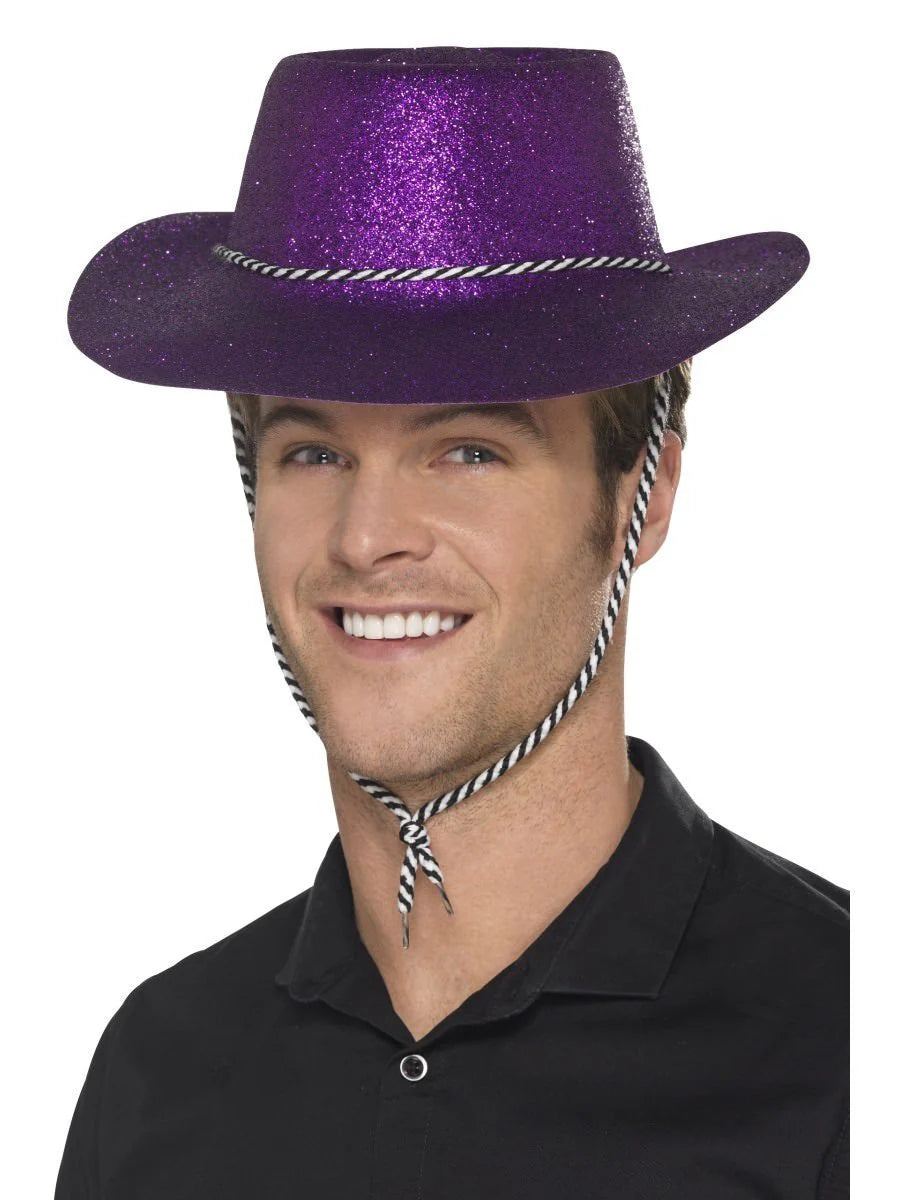 Cowboy Glitter Hat Purple