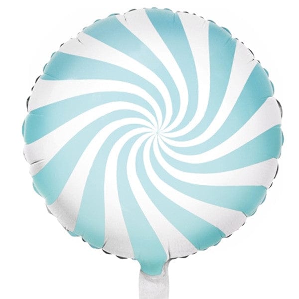 Pastel Light Blue Candy Swirl Foil Balloon