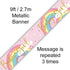 9ft Banner Pastel Rainbow Girl Holographic
