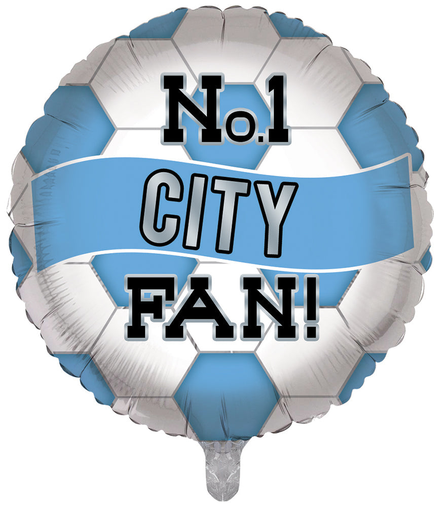 No 1 City Fan Birthday 18 Inch Foil Balloon