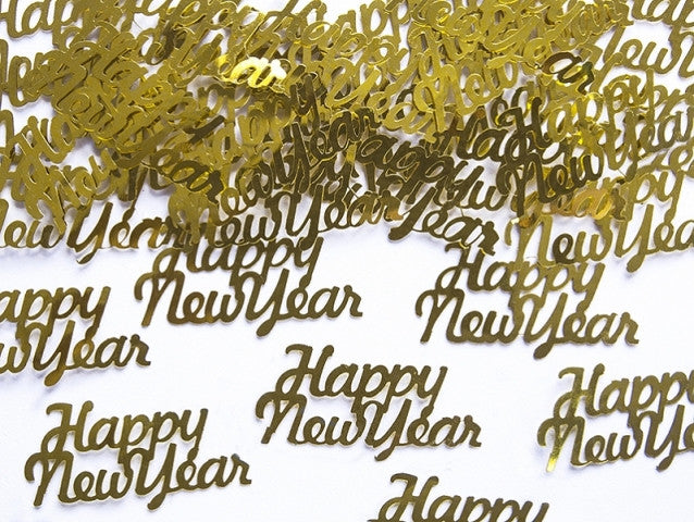 Happy New Year Gold Metallic Confetti 3g