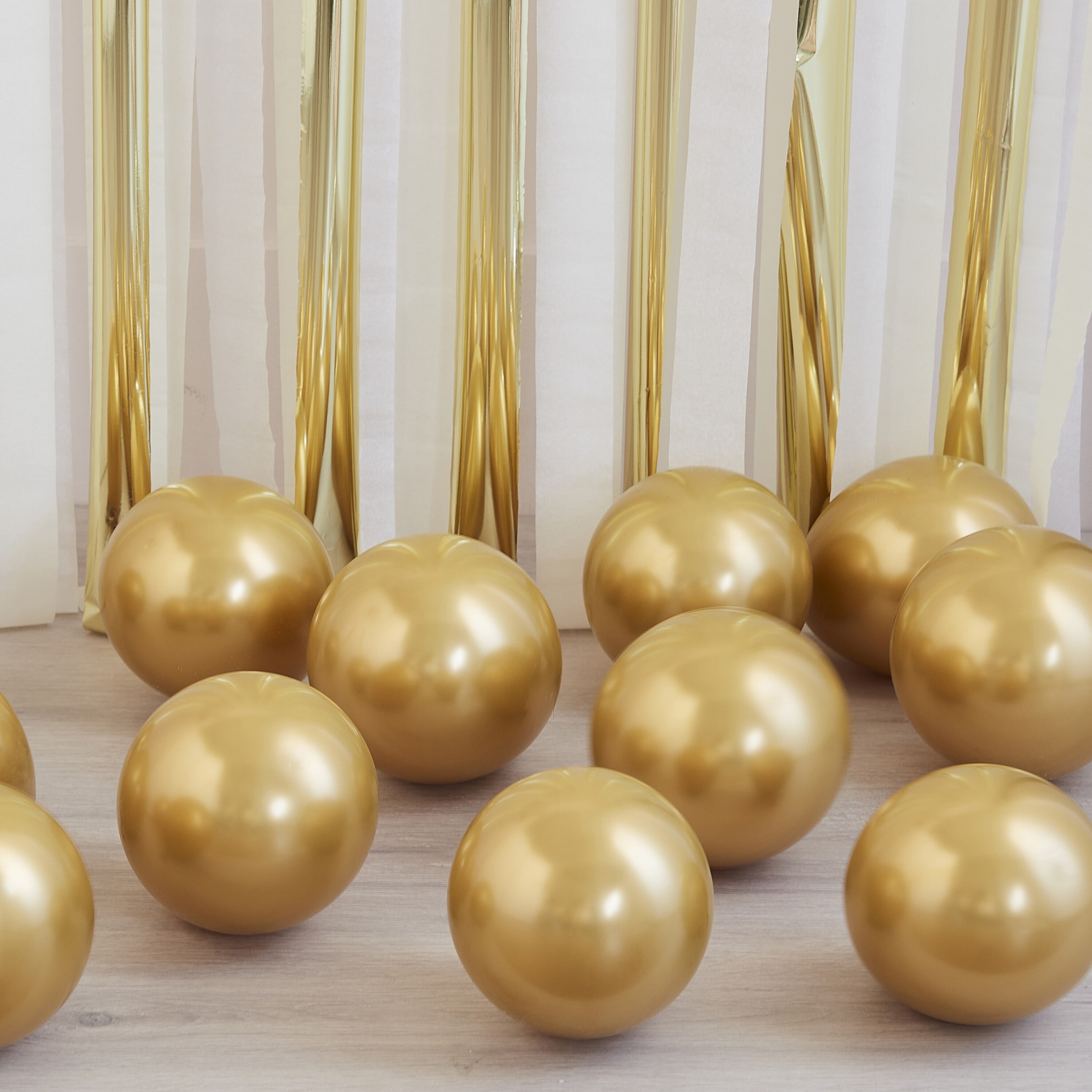 5 Inch Gold Chrome Balloons 40pk