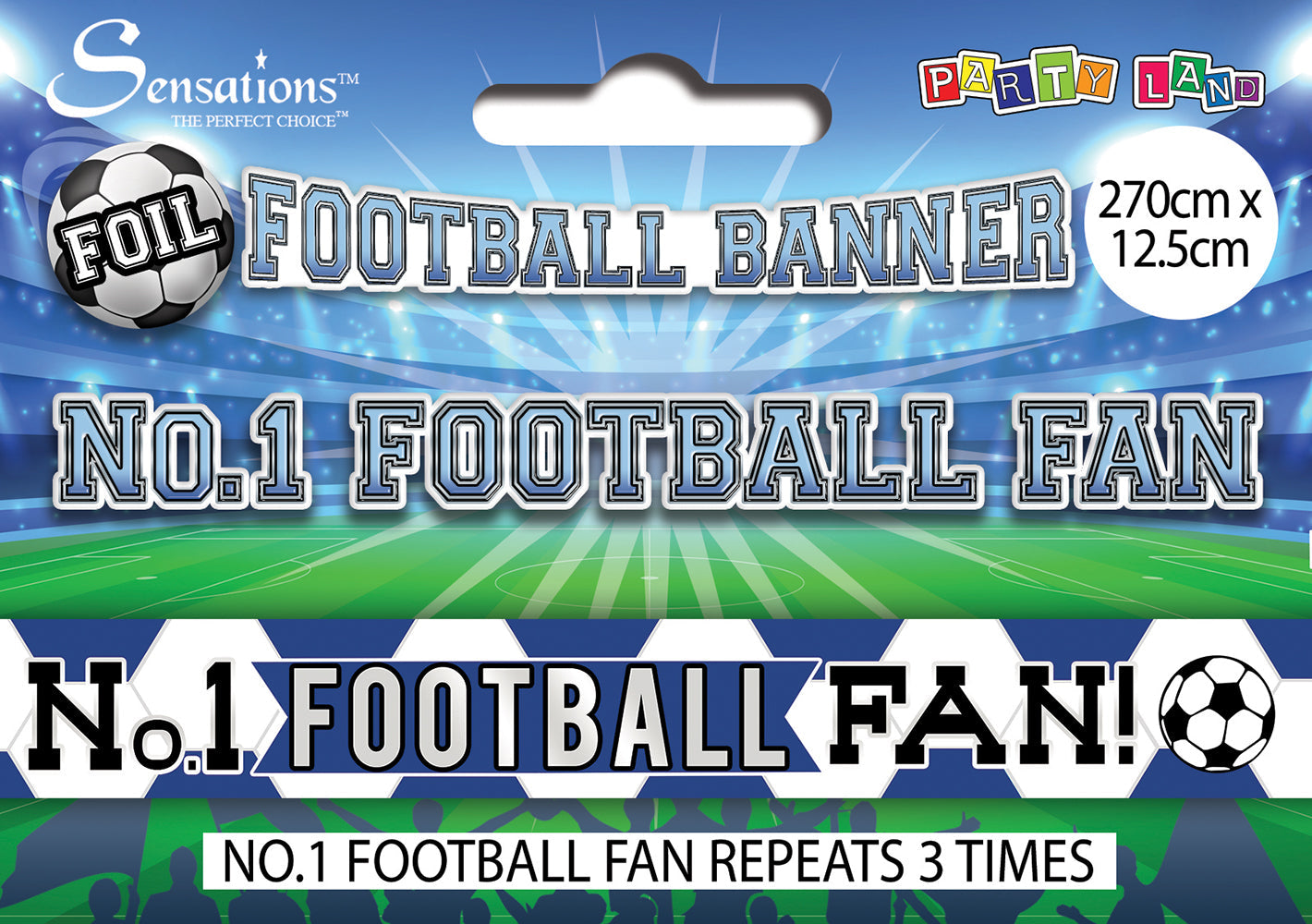 No 1 Football Fan Foil Banner