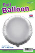 18'' PACKAGED ROUND SILVER FOIL BALLOON