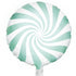 Pastel Mint Green Candy Swirl Foil Balloon