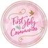 First Holy Communion Plates 23cm - Pink (8pk)