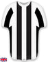 24'' Black and White Stripe Sport Shirt / Football Shirt Foil Balloon