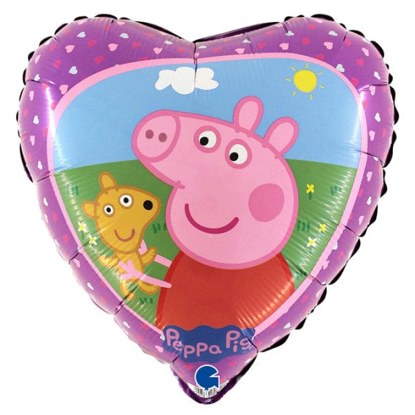 Peppa Pig and Teddy Heart 18" Balloon