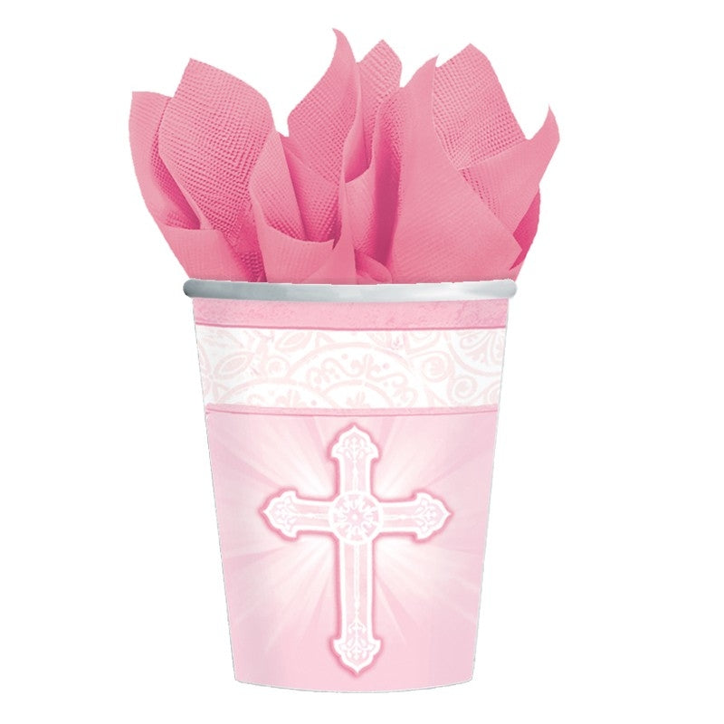 CUP 266ML RADIANT CROSS PINK