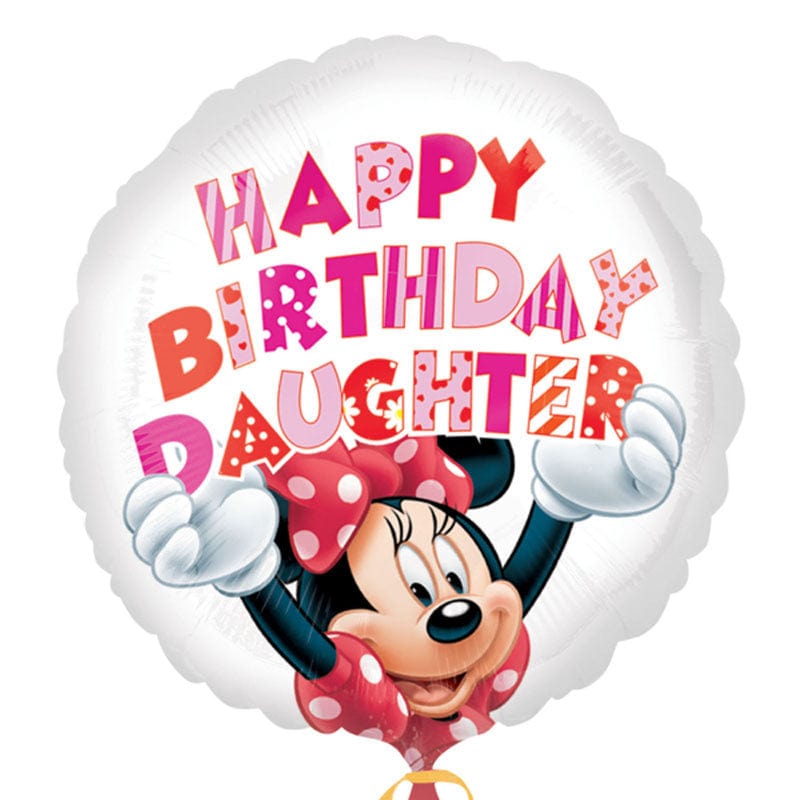 Happy Birthday Daughter Minnie Mouse Foil Balloon