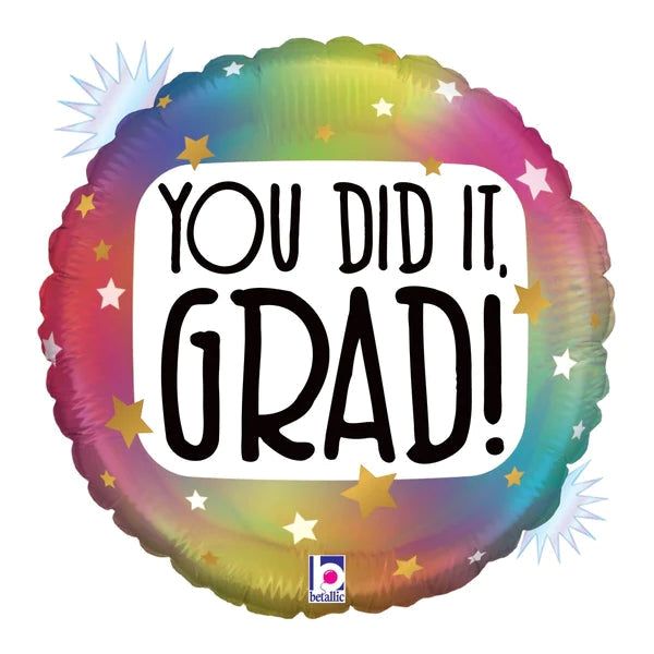 You Did It Grad! 18" Foil Balloon