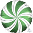 Satin Infused Emerald Candy Swirls Standard Foil Balloons