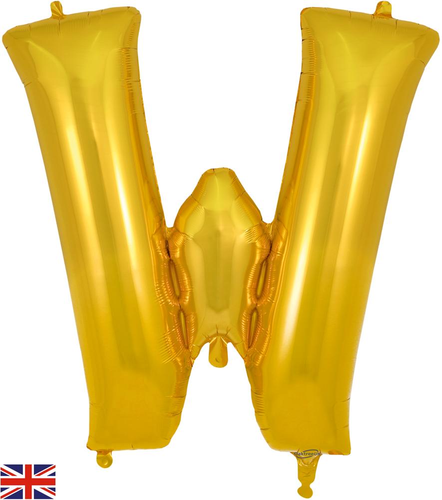 Gold Letter W 34"