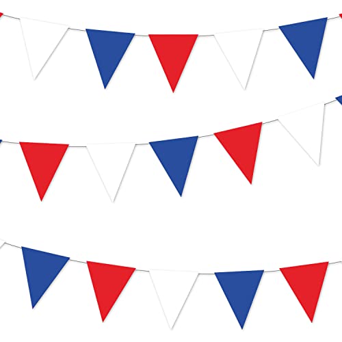 Red White & Blue GB Red White & Blue Plastic Pennant Bunting 5m