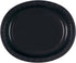 Midnight Black Oval Plates 8pk