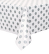Silver Polka Dot Plastic Table Cover