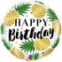 Golden Pineapples Happy Birthday 18"
