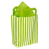 Green Candy Striped Paper Bag with Handles