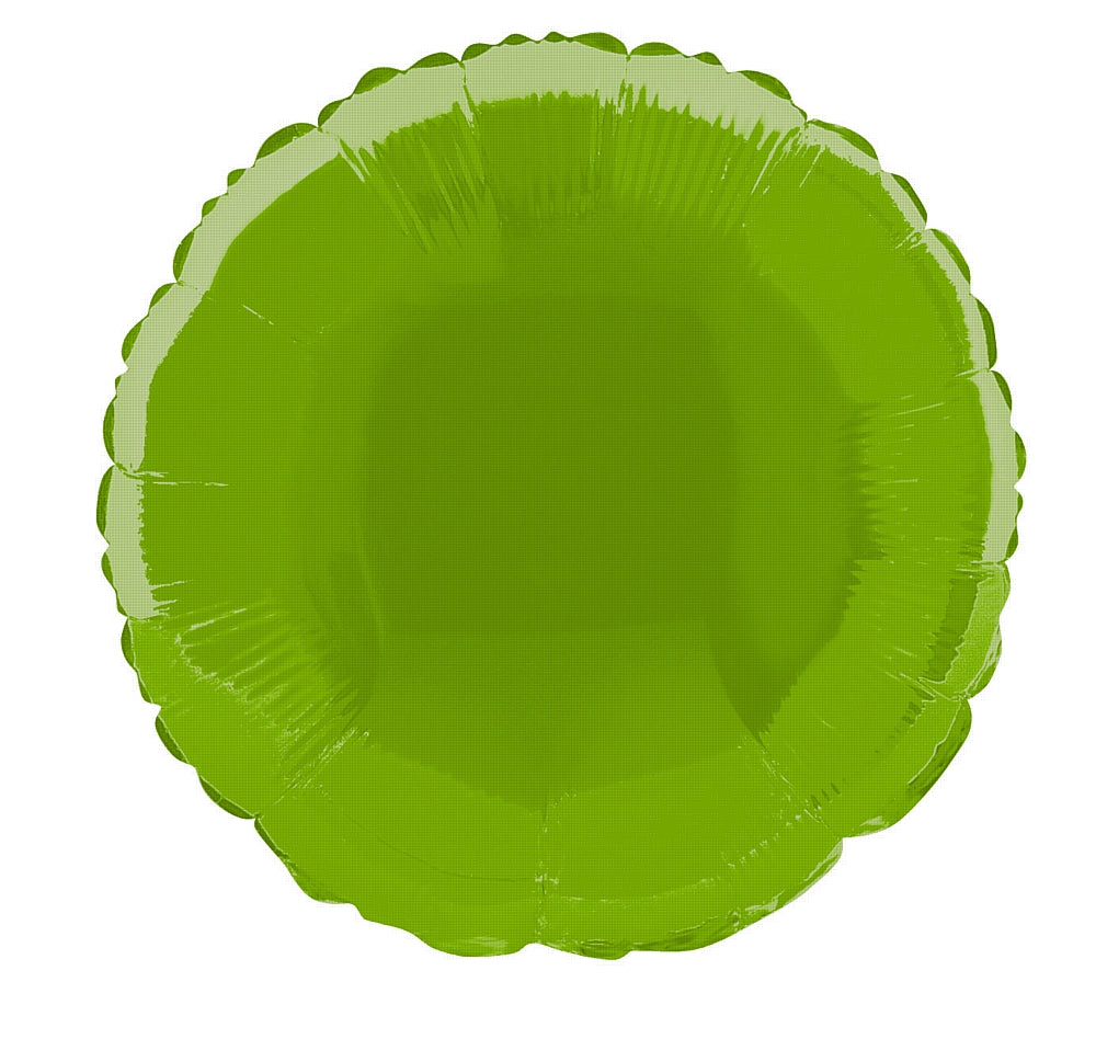 18'' Round Lime Green Foil (Flat)