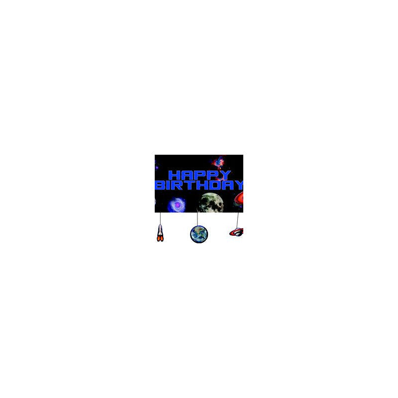 SPACE BLAST GIANT BANNER WITH ATTACHMENTS
