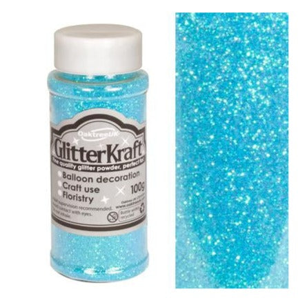 FINE KRAFT TOPAZ BLUE GLITTER 100G