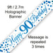 Happy 90th Birthday Blue Fizz 9ft Banner