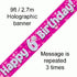 Foil Banner 6th Birthday Pink