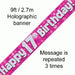 Foil Banner 17th Birthday Pink