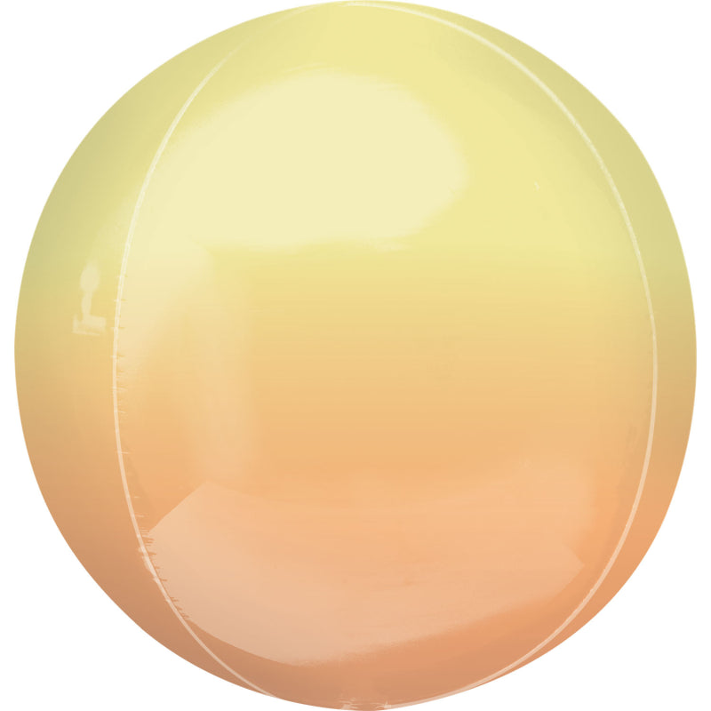 15'' Yellow & Orange Ombre Orbz Foil Balloon 1PK