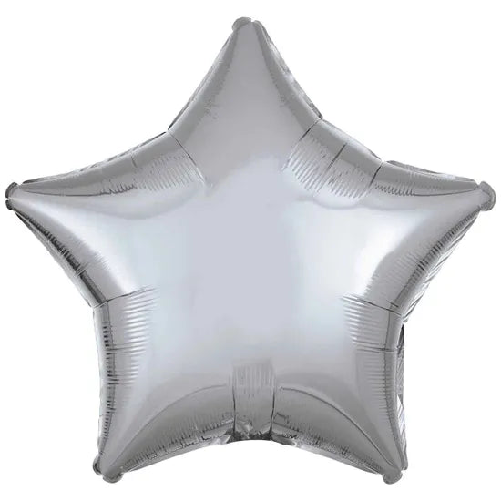 Metallic Silver Star Balloon 18"