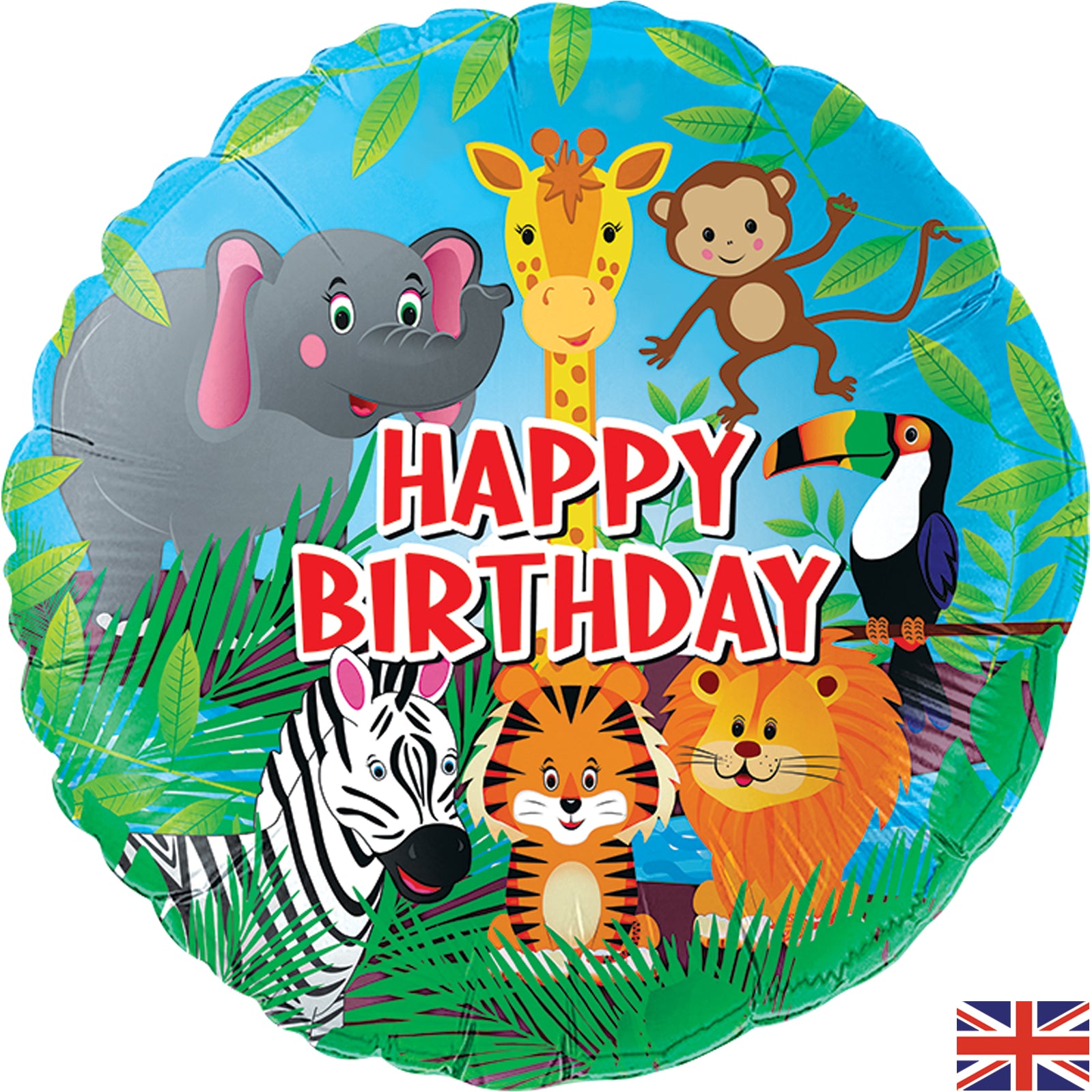 Jungle Happy Birthday Foil Balloon