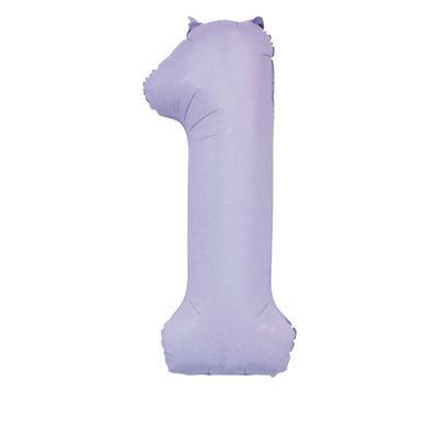 Matt Lilac Number 1 34 Inch Foil Balloon