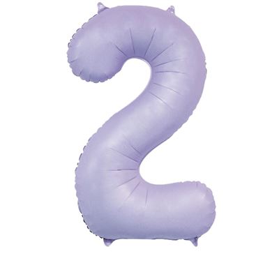 Matt Lilac Number 2 34 Inch Foil Balloon