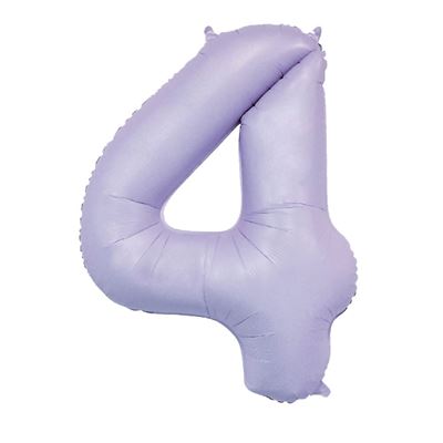 Matt Lilac Number 4 34 Inch Foil Balloon