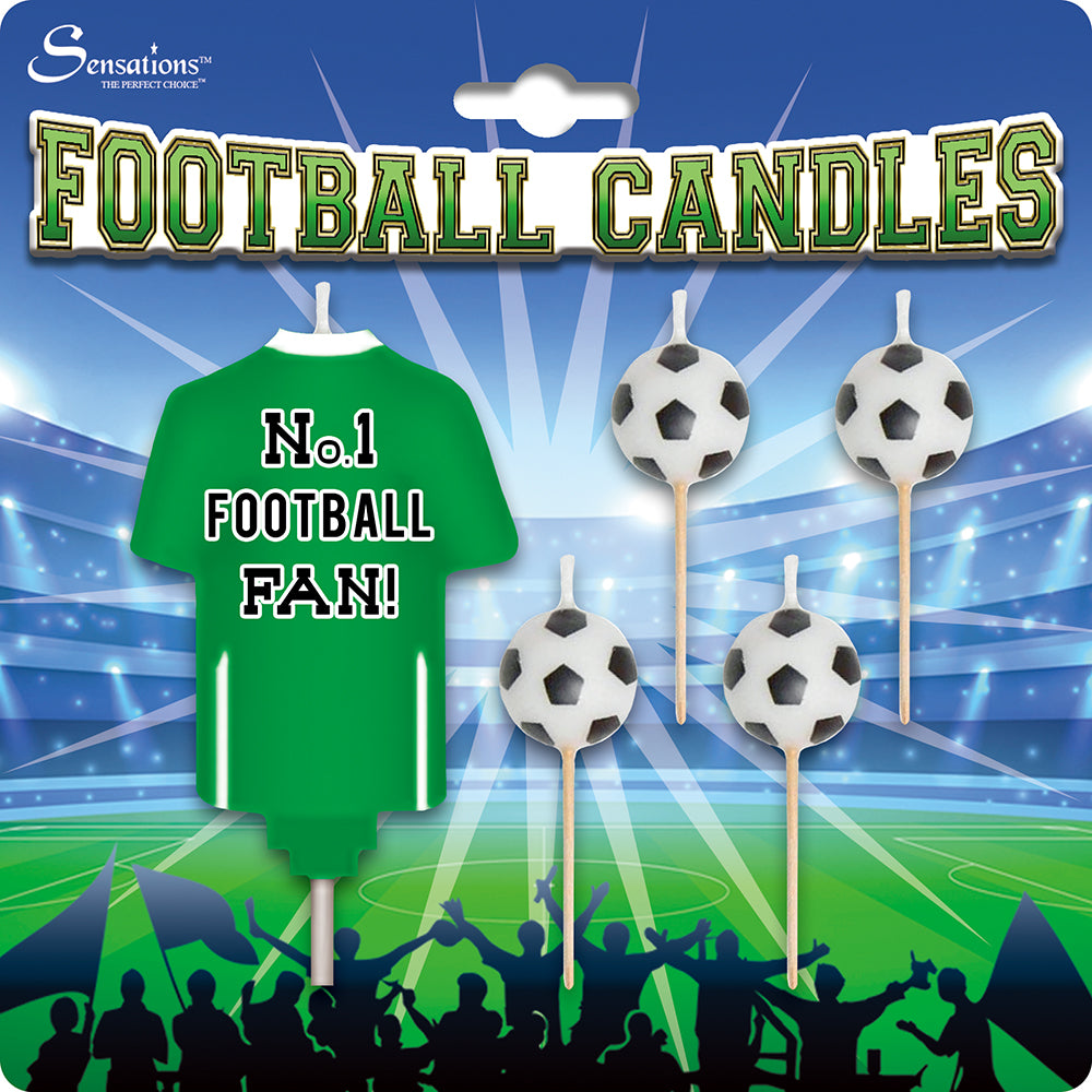 No1 Football Fan Candle set - Green