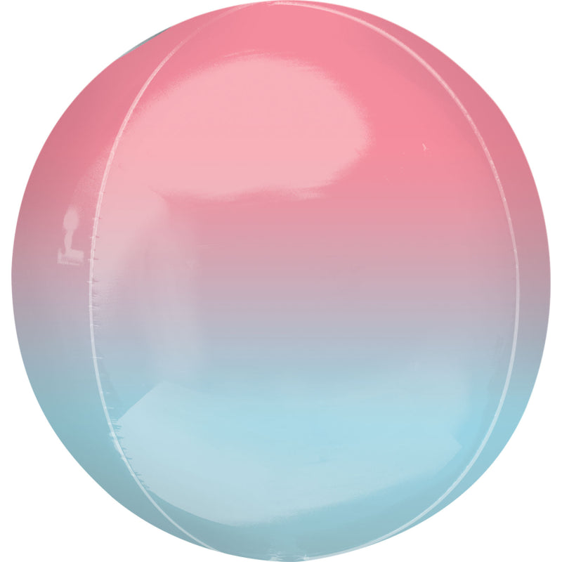 15'' Red & Blue Ombre Foil Balloon 1Pk