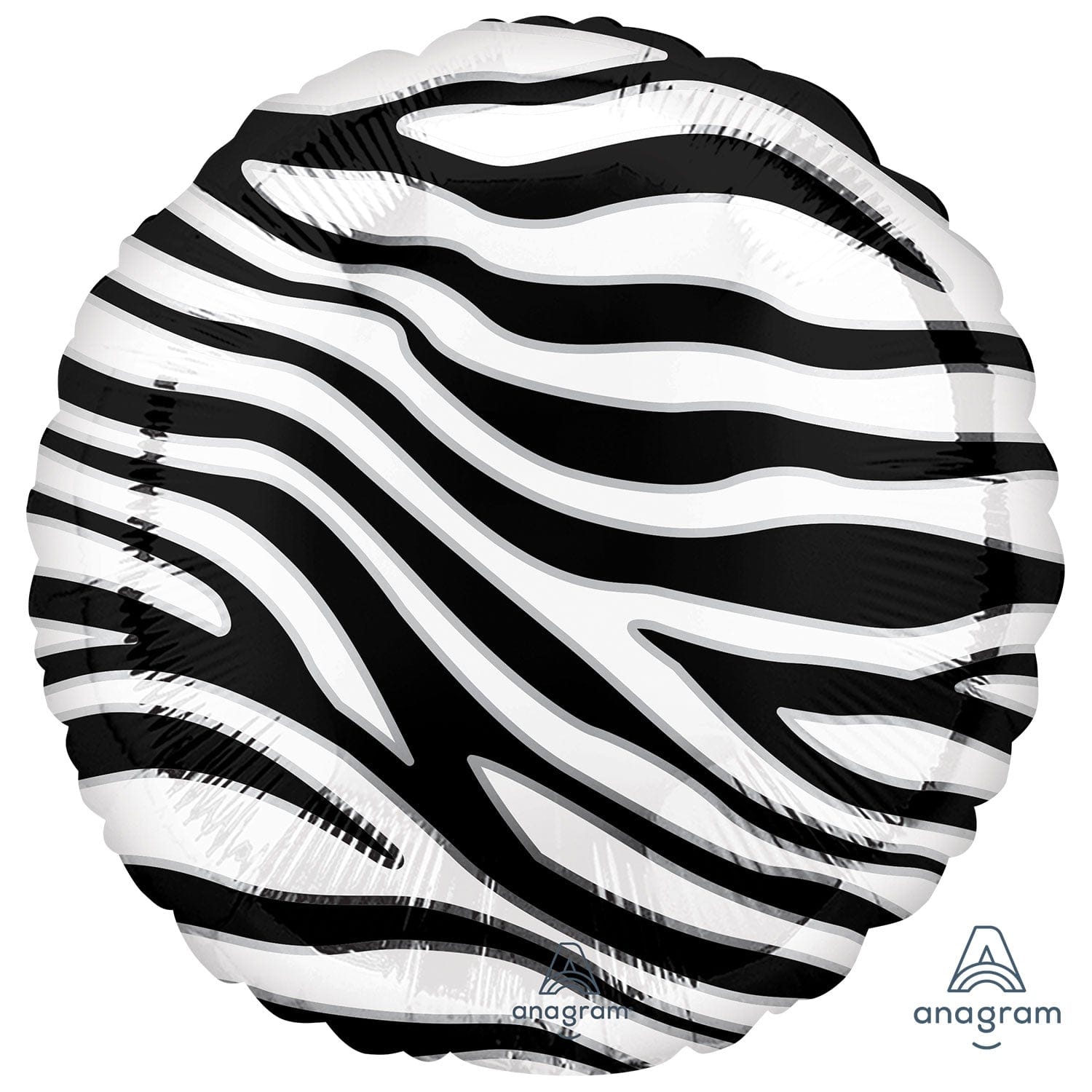 Animalz Zebra Print Standard 17" Foil Balloon