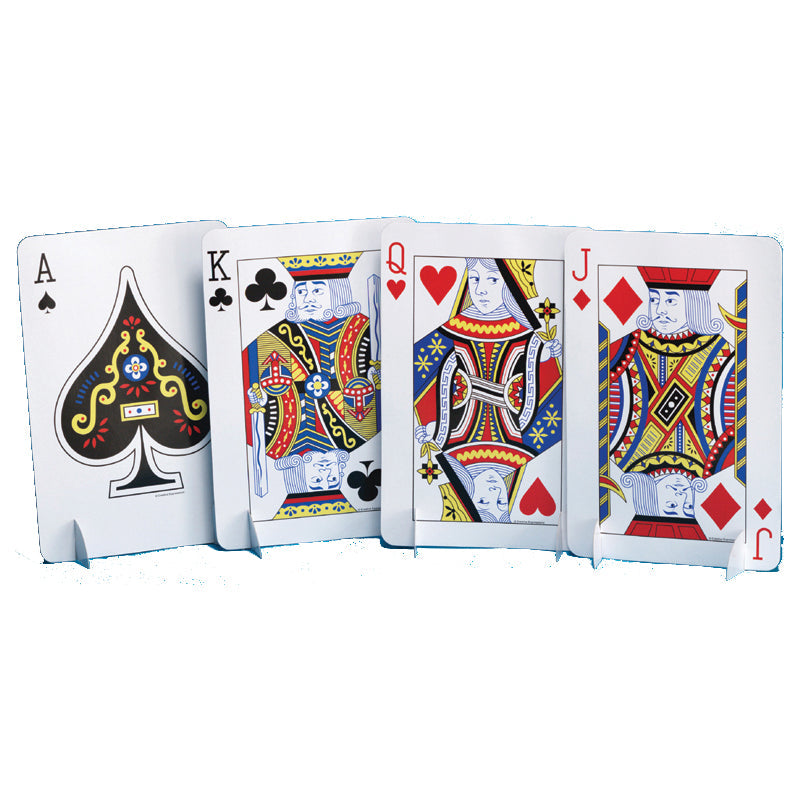 Casino Playing Cards Centrepiece (4pc) 7.75in x 12in