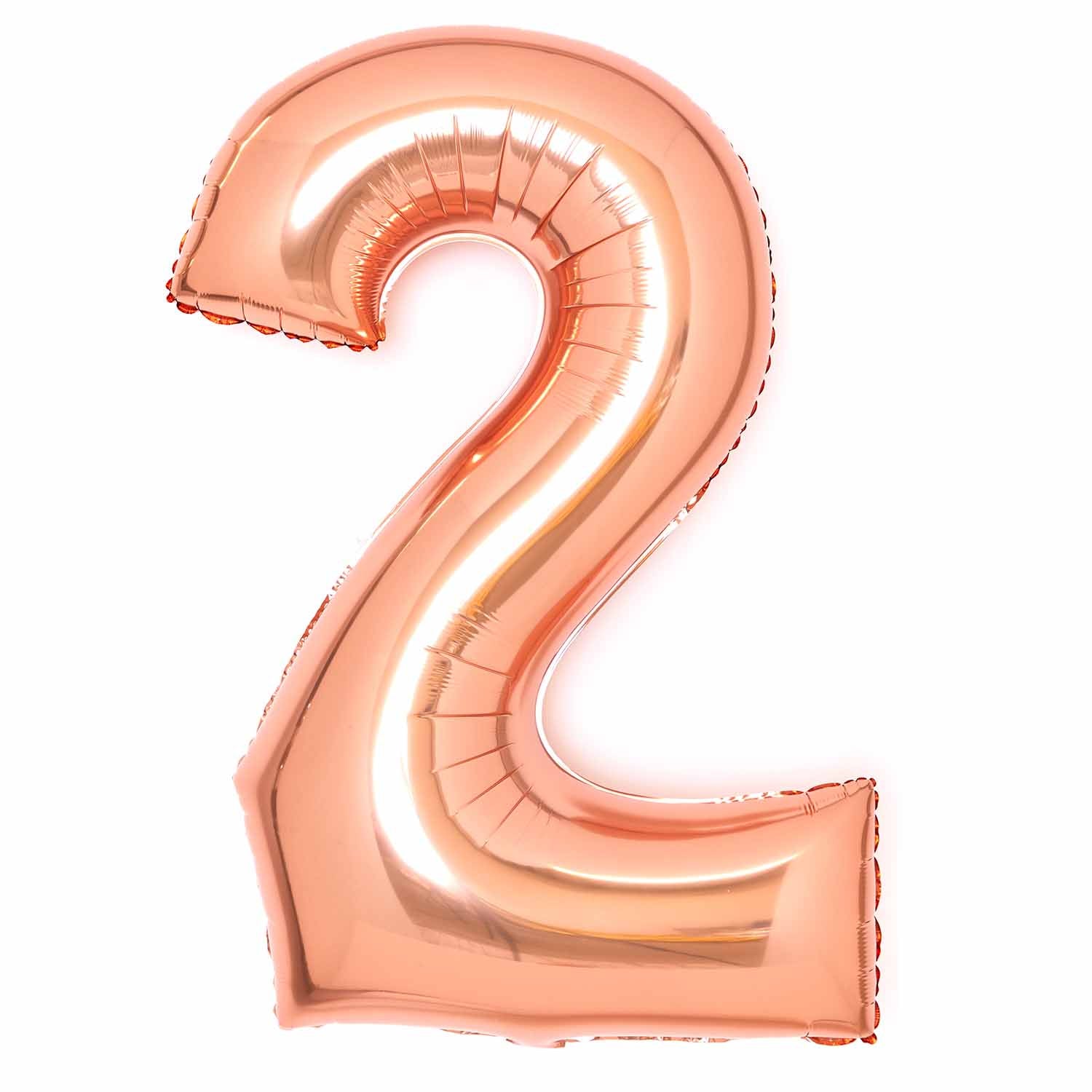 Rose Gold Number 2 Foil Balloons 34