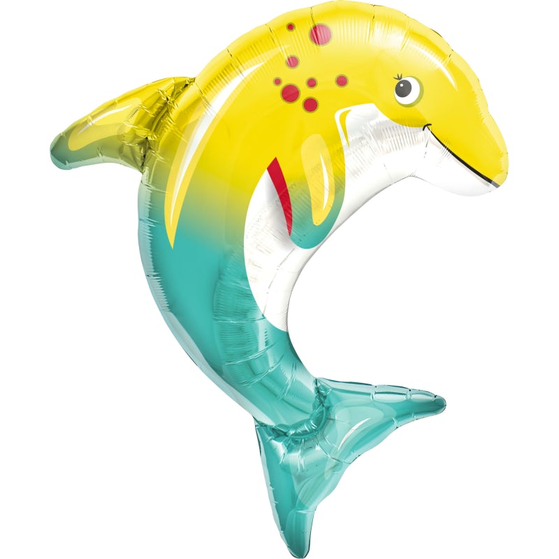 14'' HAPPY DOLPHIN AIR FILL BALLOON