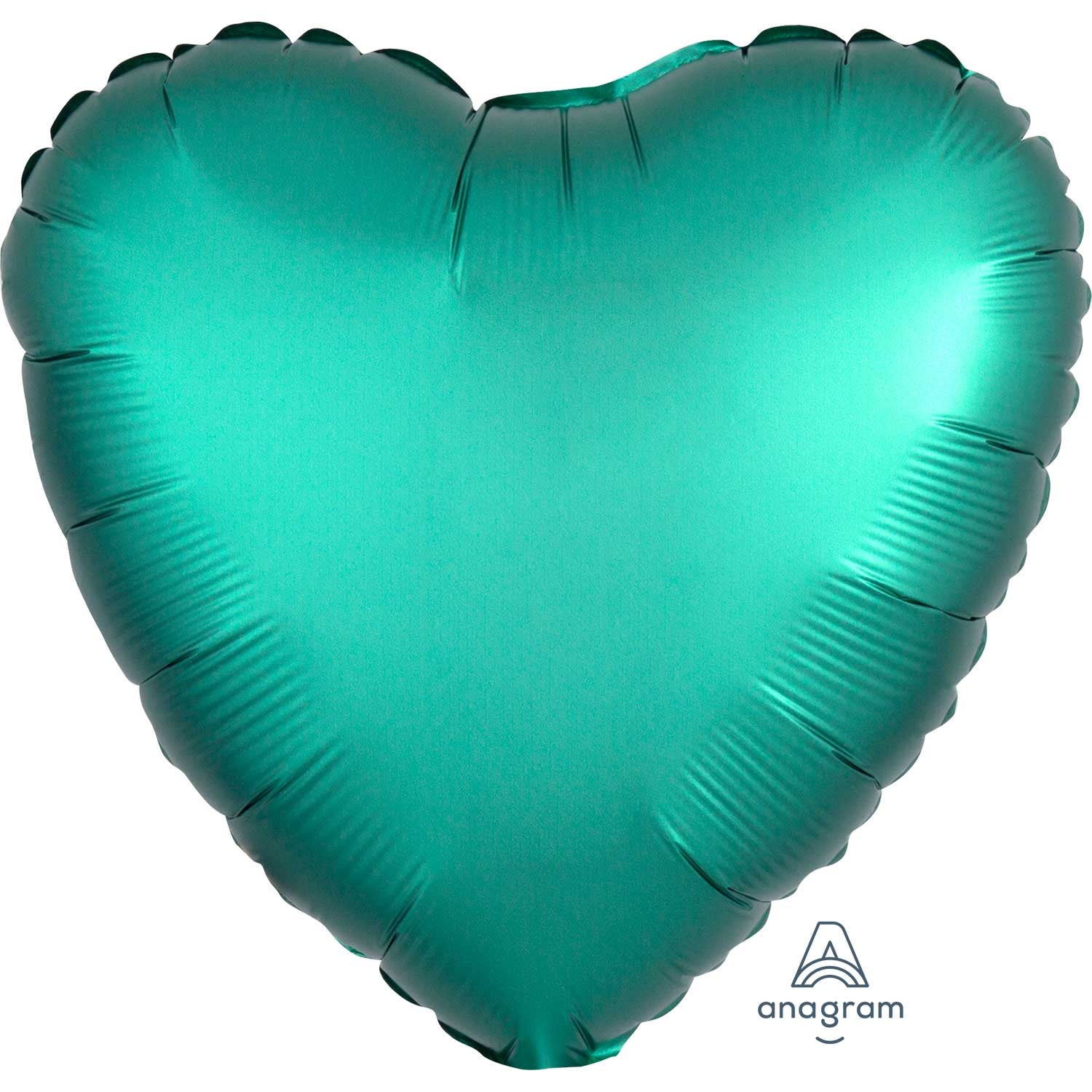 18'' Heart Satin Jade Plain Foil