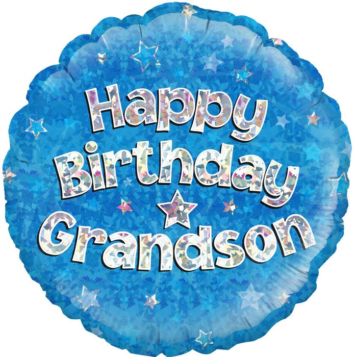18'' Happy Birthday Grandson Foil Balloon