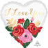 18'' Rose Bouquet I Love You Heart