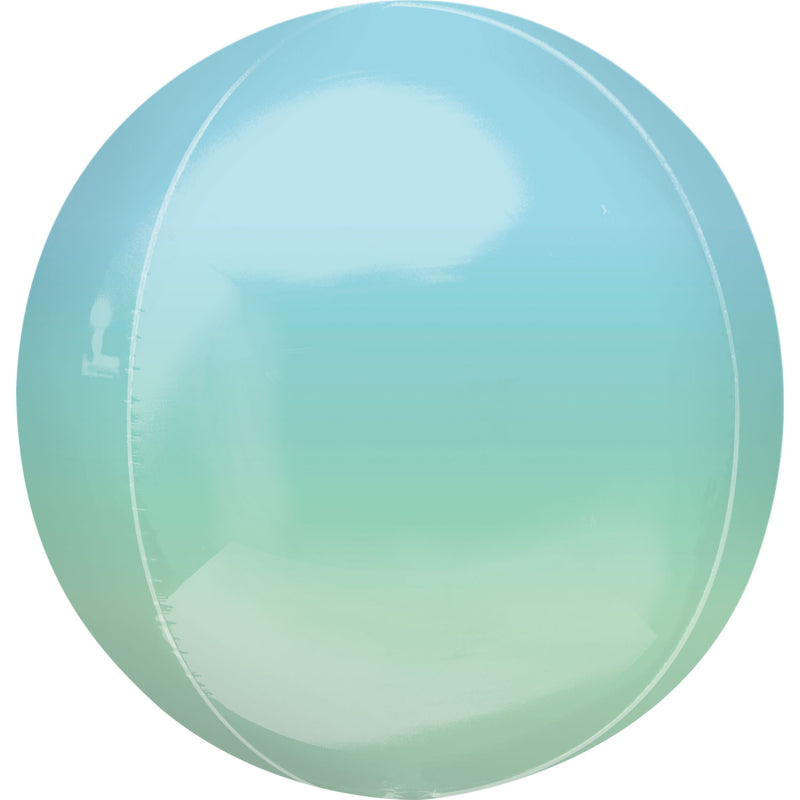 15'' Blue & Green Ombre Foil Orbz Balloon 1Pk