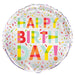 Donut Party Happy Birthday Round Foil Balloon 18"